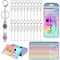 60 Pcs Beadable Keychain Bars Bulk Blank Creative Cute Keychains Bar for Beads Purse Keychains for Women Man